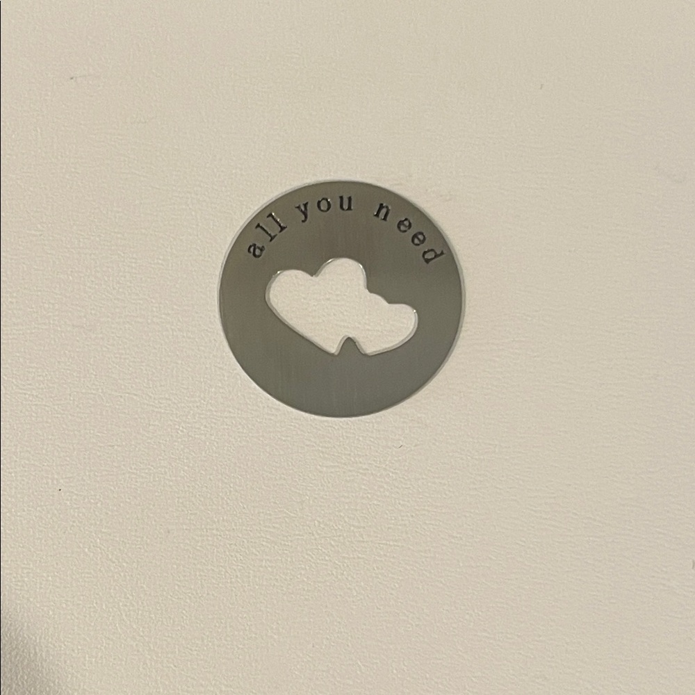 Origami Owl Silver Heart Cutout Locket Plate